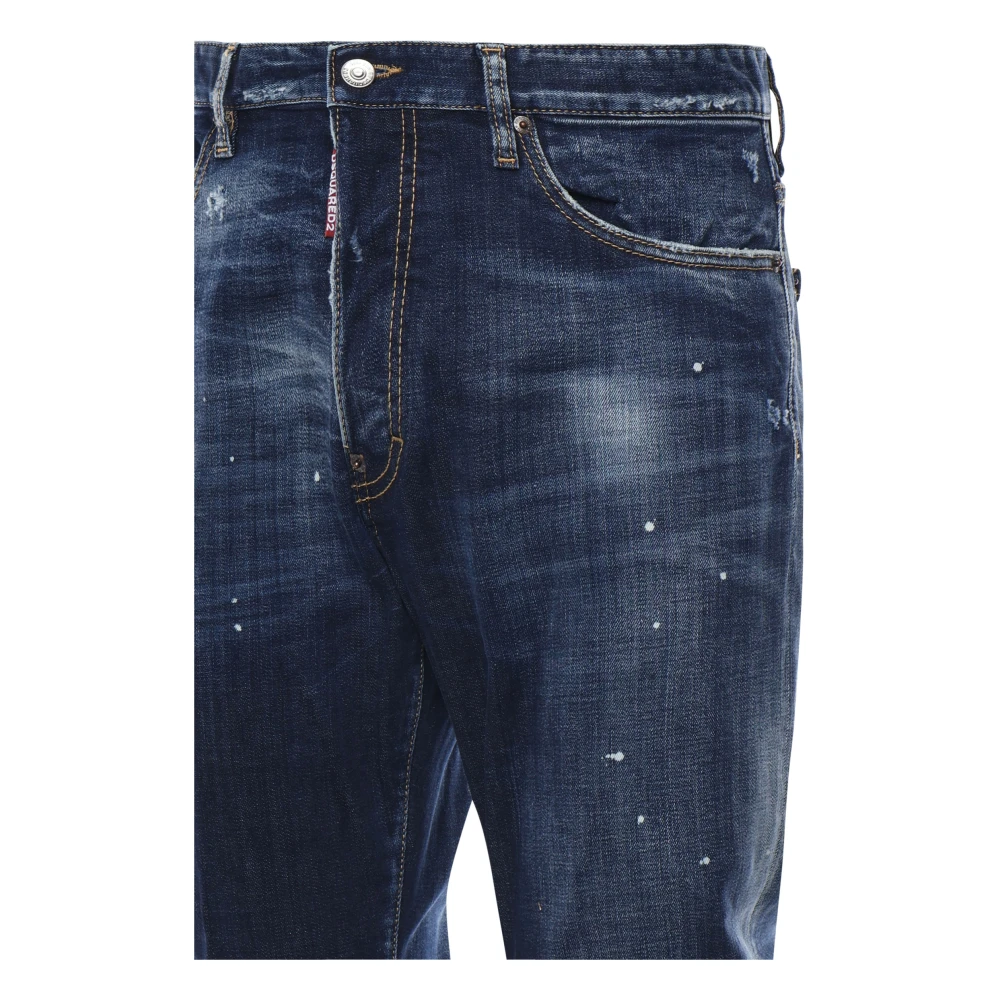 Dsquared2 Blauwe Denim Broek 5 Zakken Blue Heren