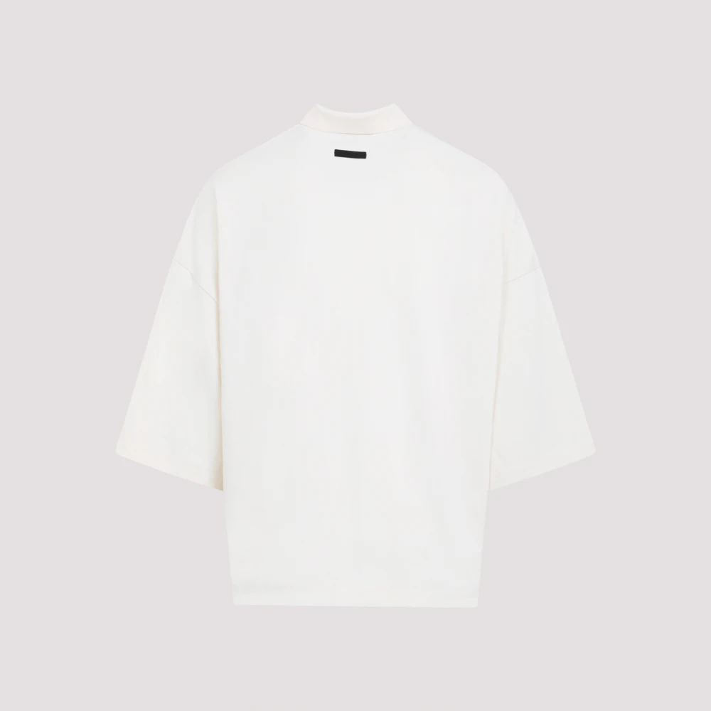 Fear Of God Shell Piquet Polo Shirt White Heren