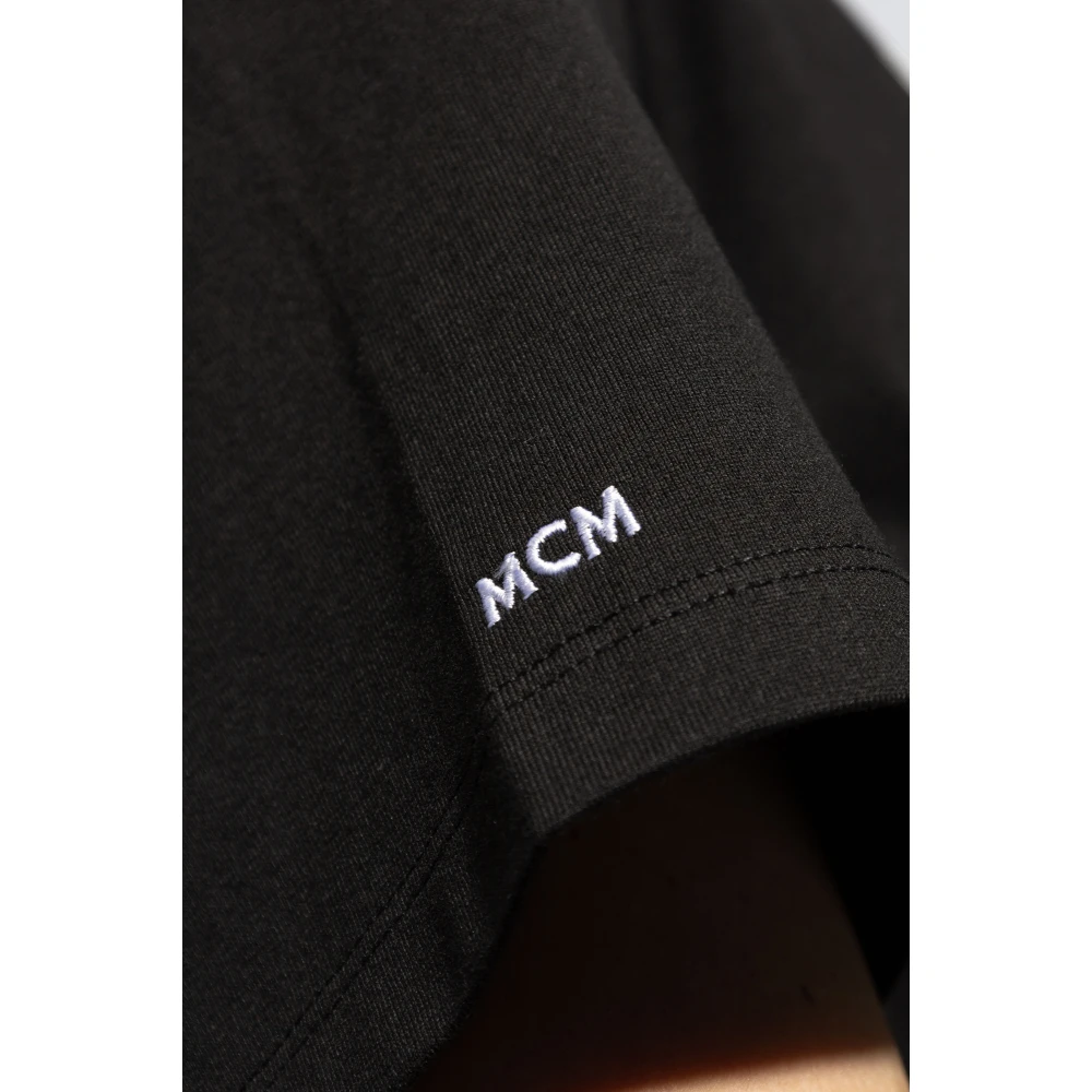 MCM T-shirt met logo Black Heren