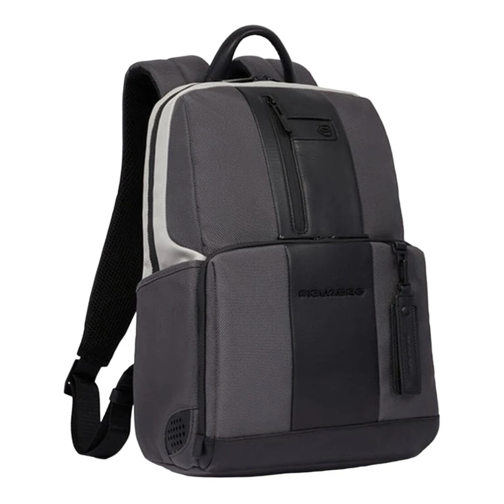 Piquadro Multicolor Leren en Stoffen Rugzak Black Heren