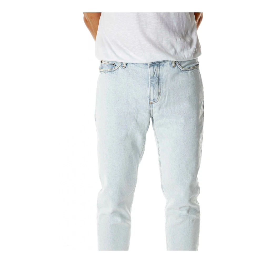 American vintage Tapered Fit Mid Waist Jeans Blue Heren