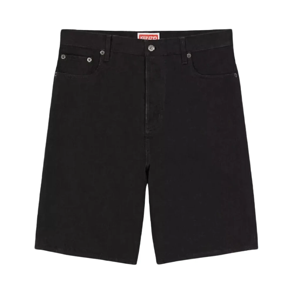 Kenzo Men's Black Denim Shorts, W30, Denim Shorts