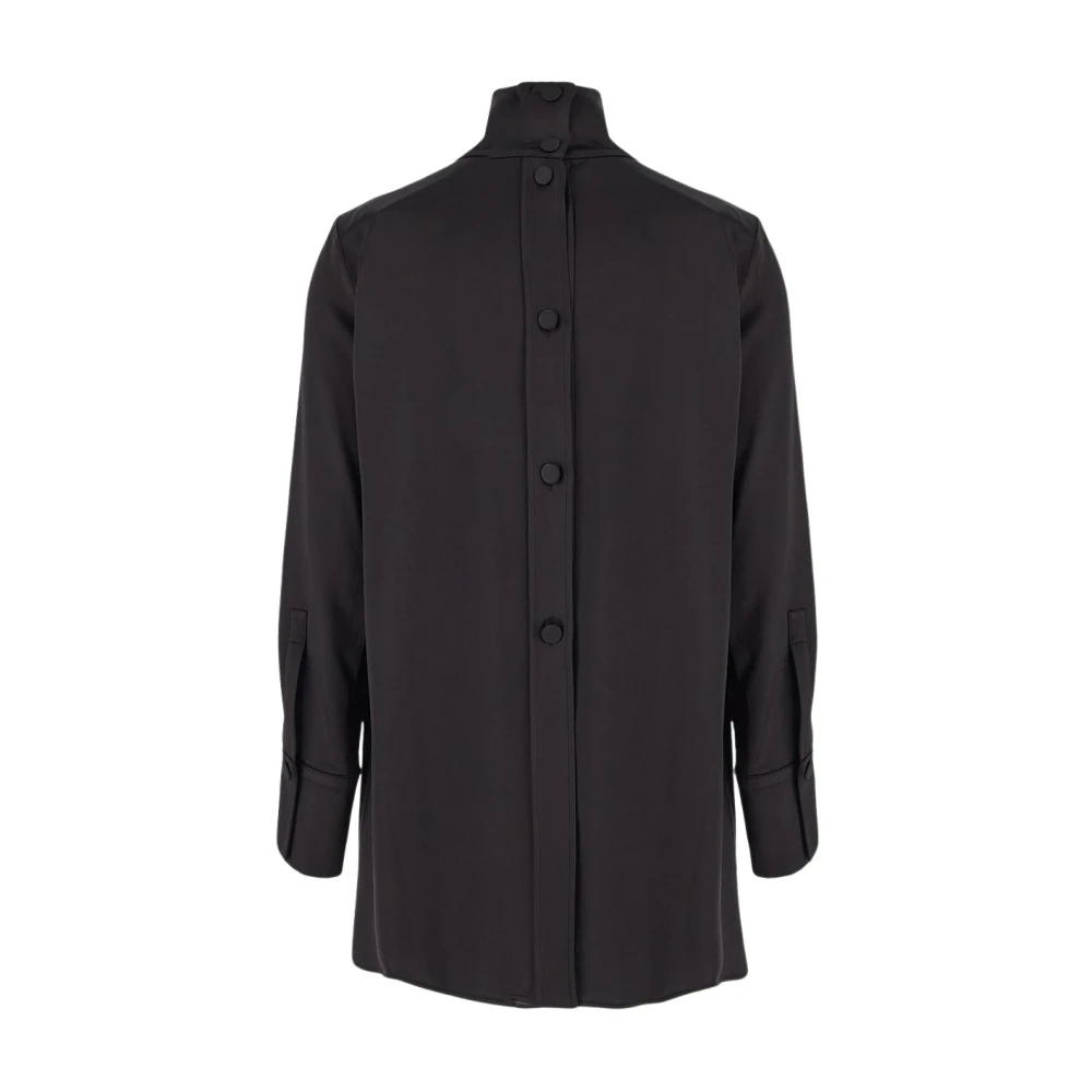 Gentryportofino Paarse viscose en wollen overhemd Purple Dames