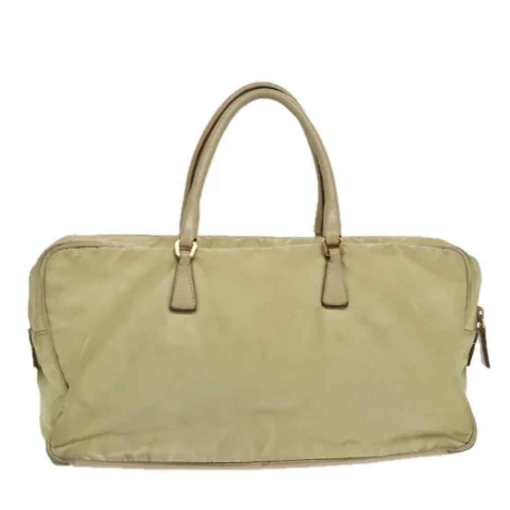 Prada Vintage Pre-owned Nylon prada-bags Beige Dames