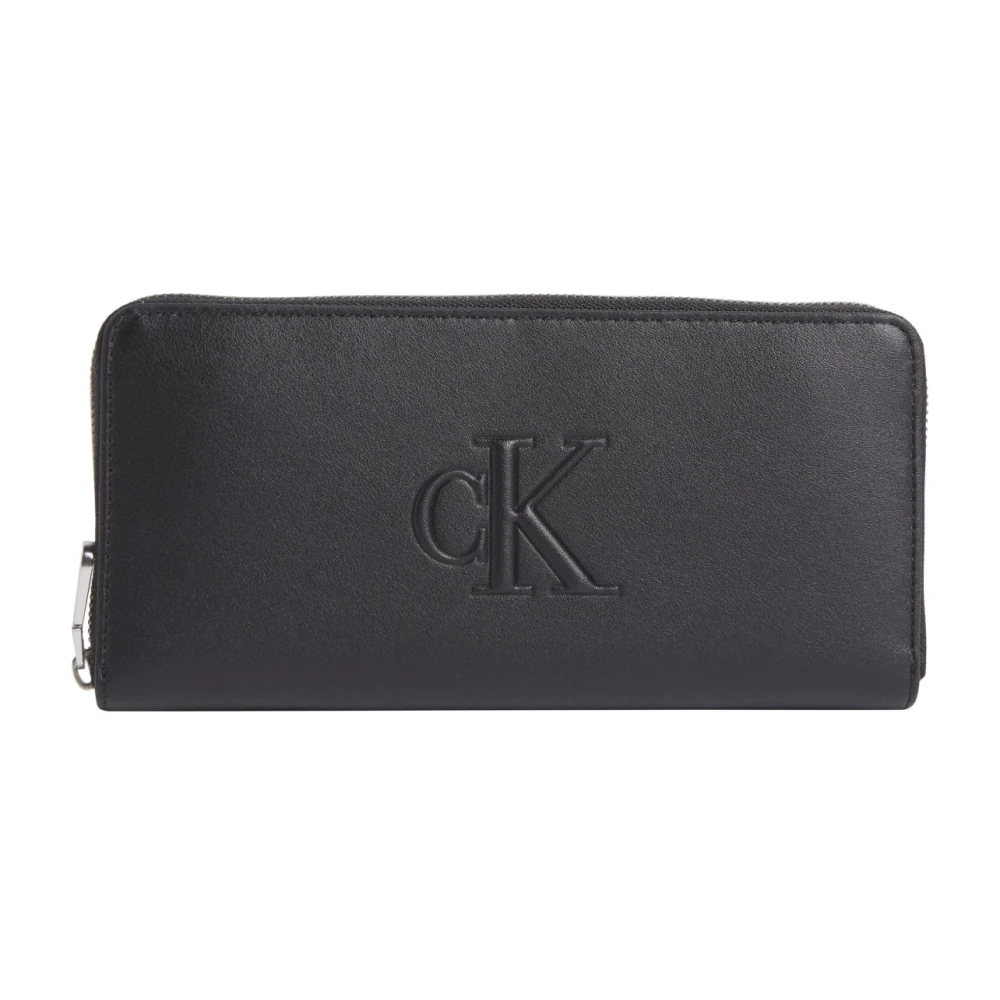 Calvin Klein Jeans Zwarte ritsportemonnee dames Black Dames
