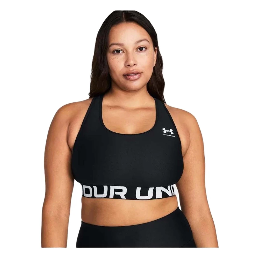 Under Armour Mid Branded Top Black Dames