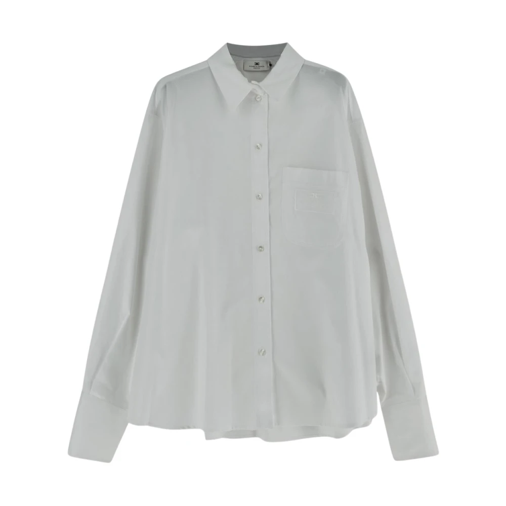 Elisabetta Franchi Witte Katoenen Damesoverhemd White Dames