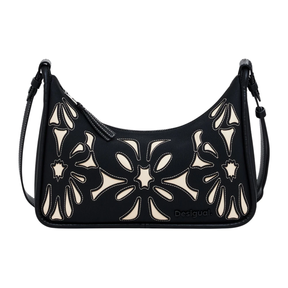 Desigual Zwarte ritssluiting handtas Black Dames