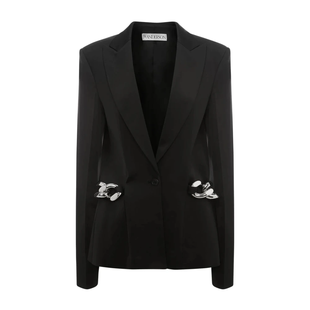 Jw Anderson Women's Black Blazers, 2XS, Chain Link Blazer