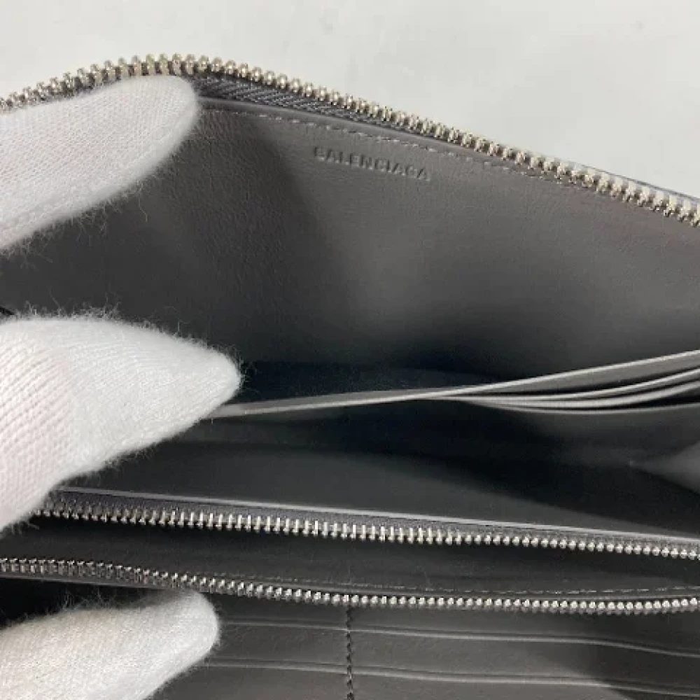 Balenciaga Vintage Pre-owned Leather wallets Gray Dames