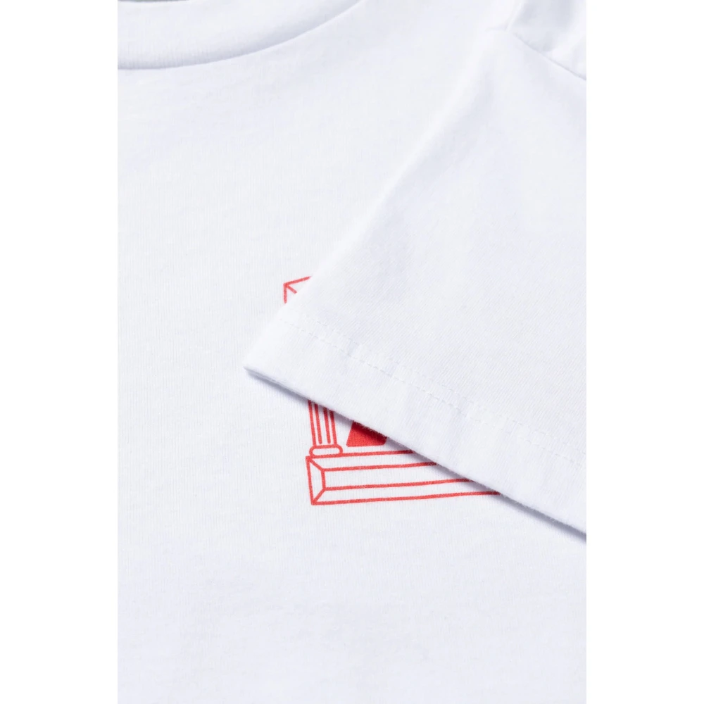 Aries Tempel Grafische Tee White Heren