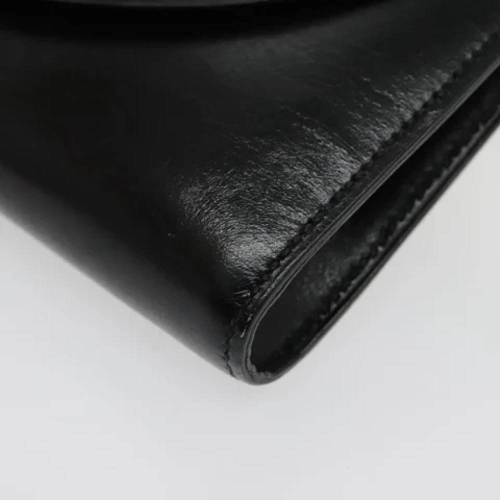 Hermès Vintage Pre-owned Leather clutches Black Dames