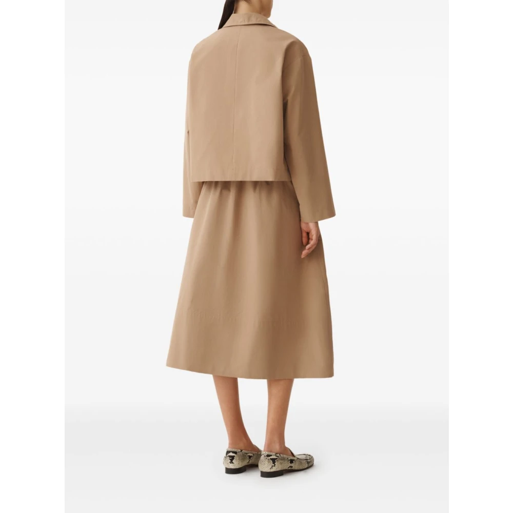 Fabiana Filippi Beige Jas met Knoopsluiting Beige Dames