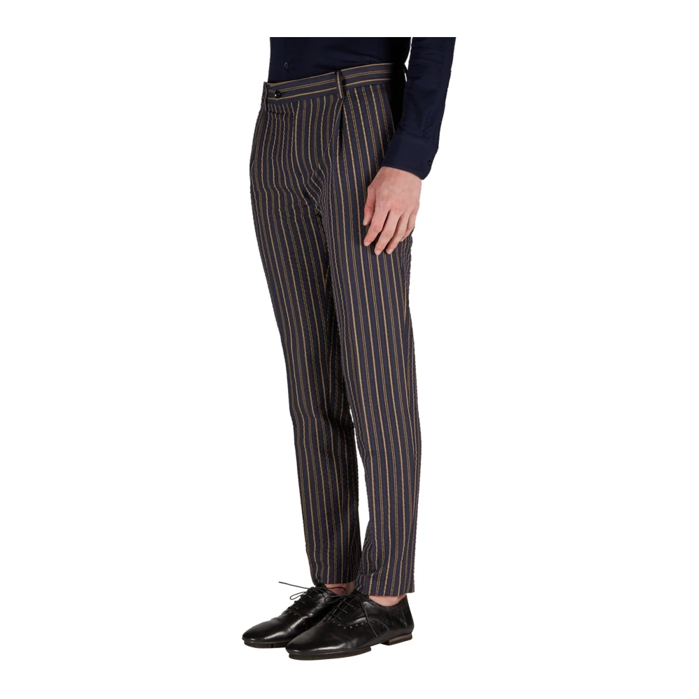 Daniele Alessandrini Katoenen Gestreepte Broek Multicolor Heren