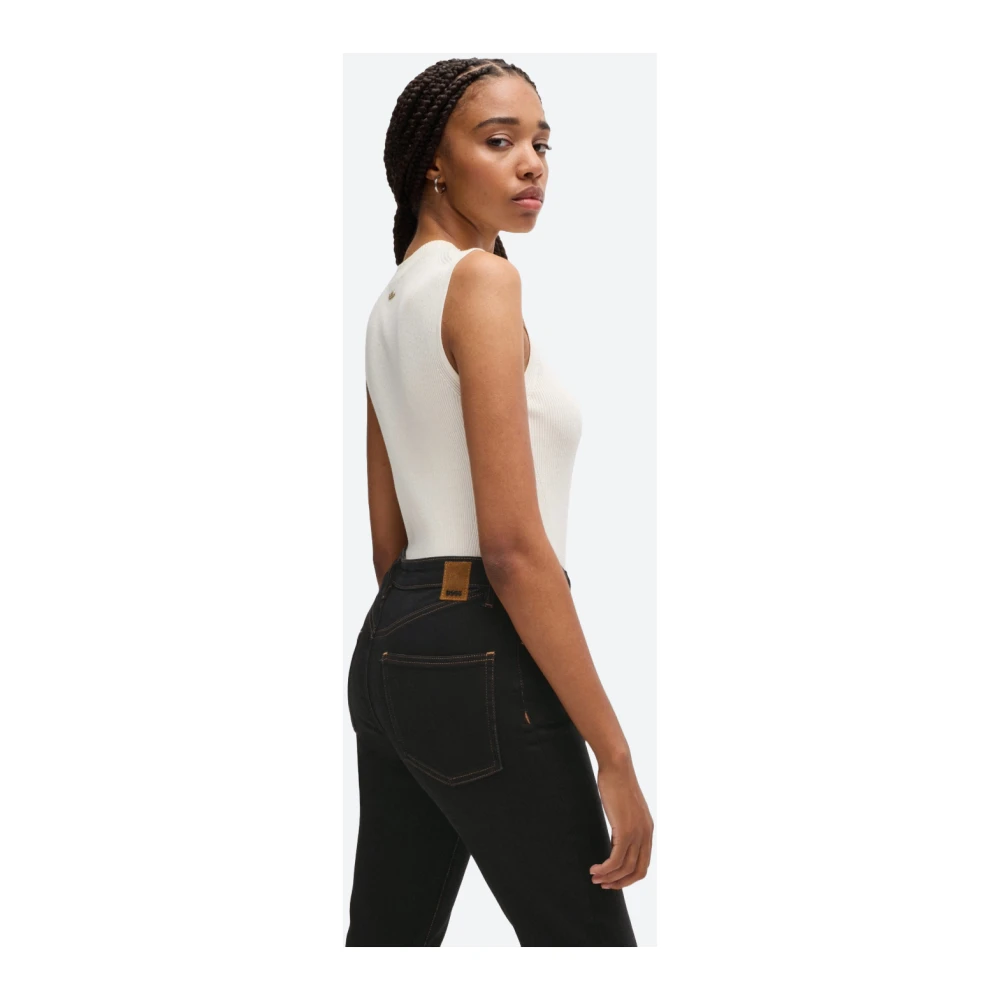 Hugo Boss Zwarte slim fit stretch denim jeans Black Dames