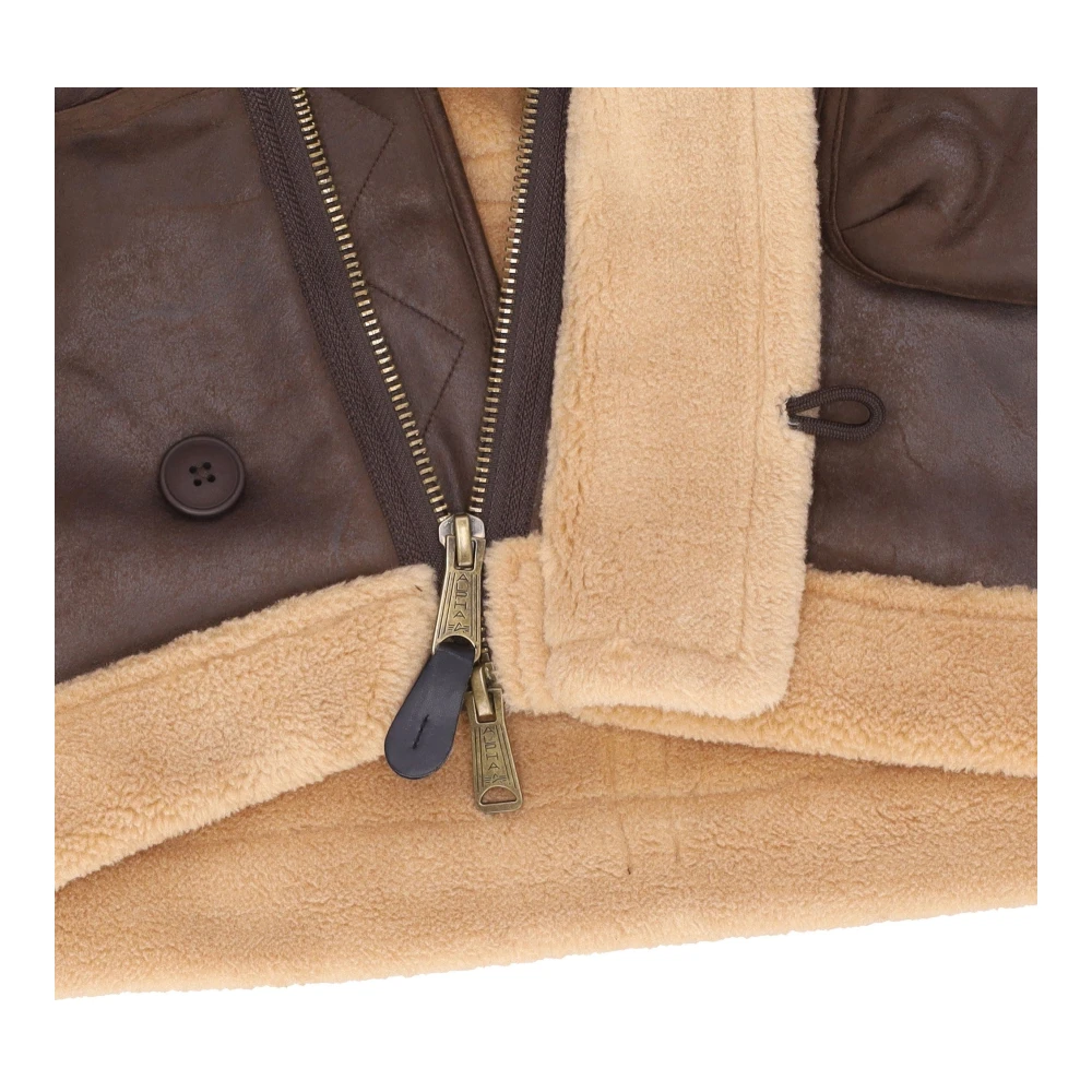 alpha industries Vintage Brown Arctic Parka Eco-leren jas Brown Heren