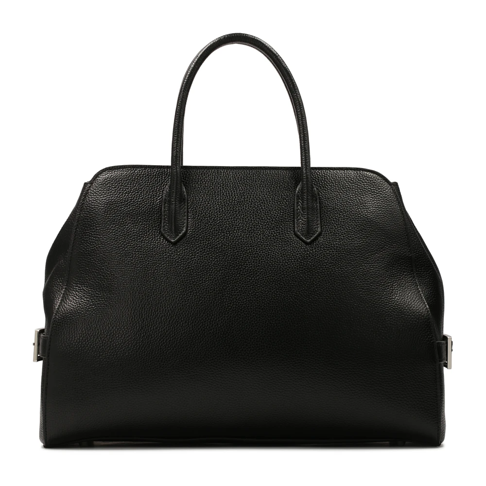 Kazar Grote stedelijke handtas met minimalistische handvatten Black Dames