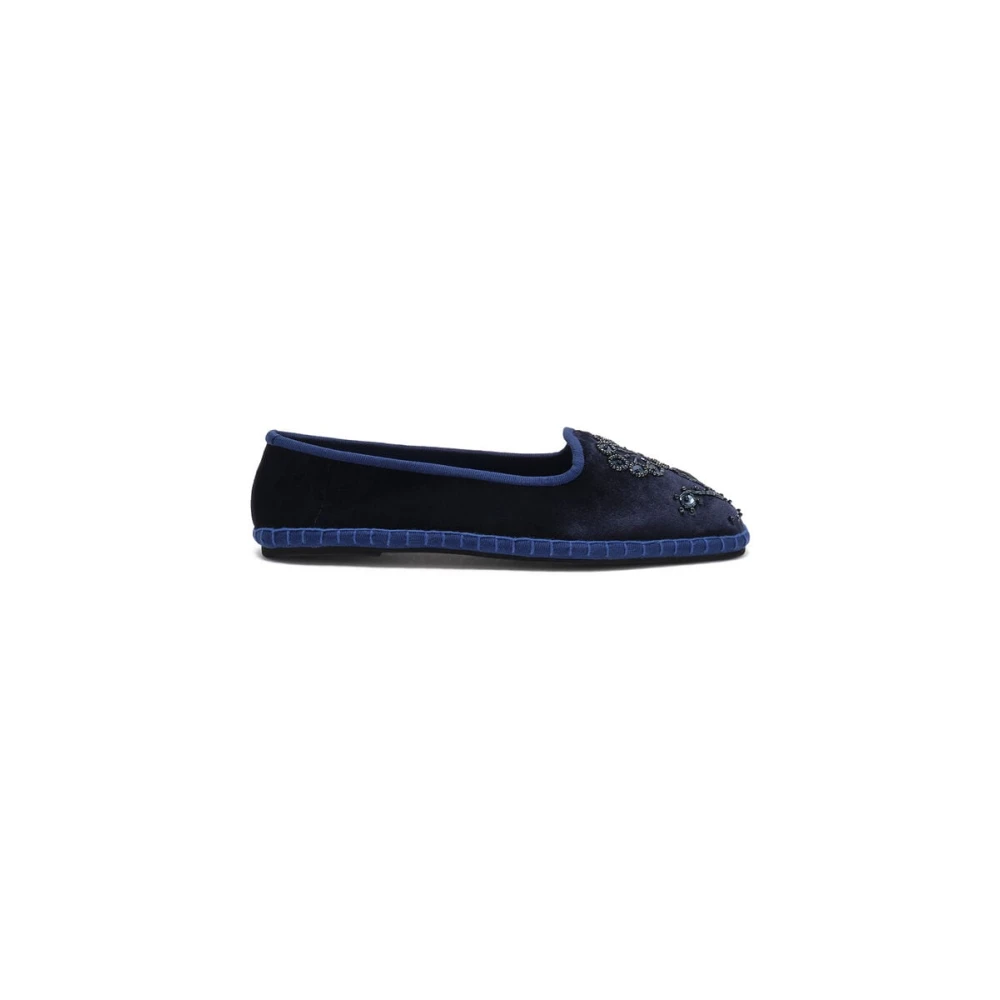 Maliparmi Women's Blue The Precious Velvet Babouche-Bijoux