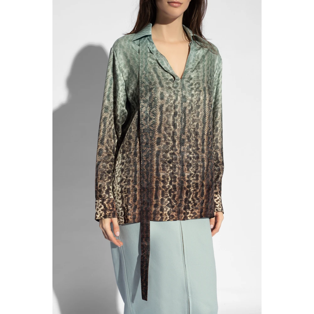 Fendi Zijden shirt met monogram Multicolor Dames