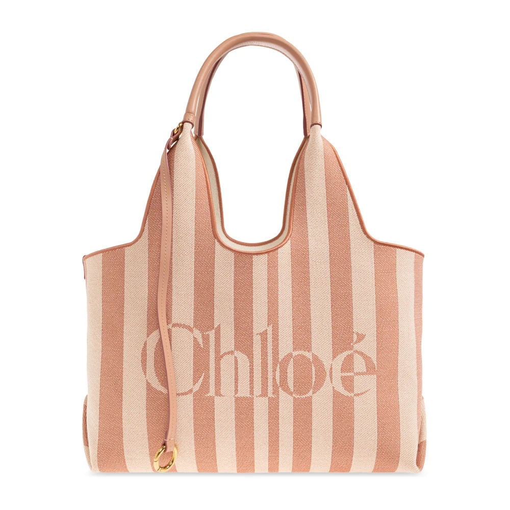 Chloé Stripy East-West Tote Bag - Woman Tote Bags Pink One Size - Immagine 2
