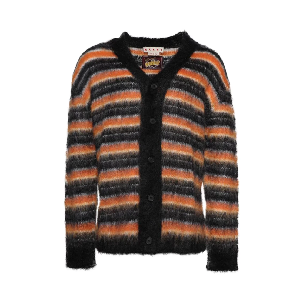 Marni Zachte Mohair Gebreide Vest Multicolor Heren