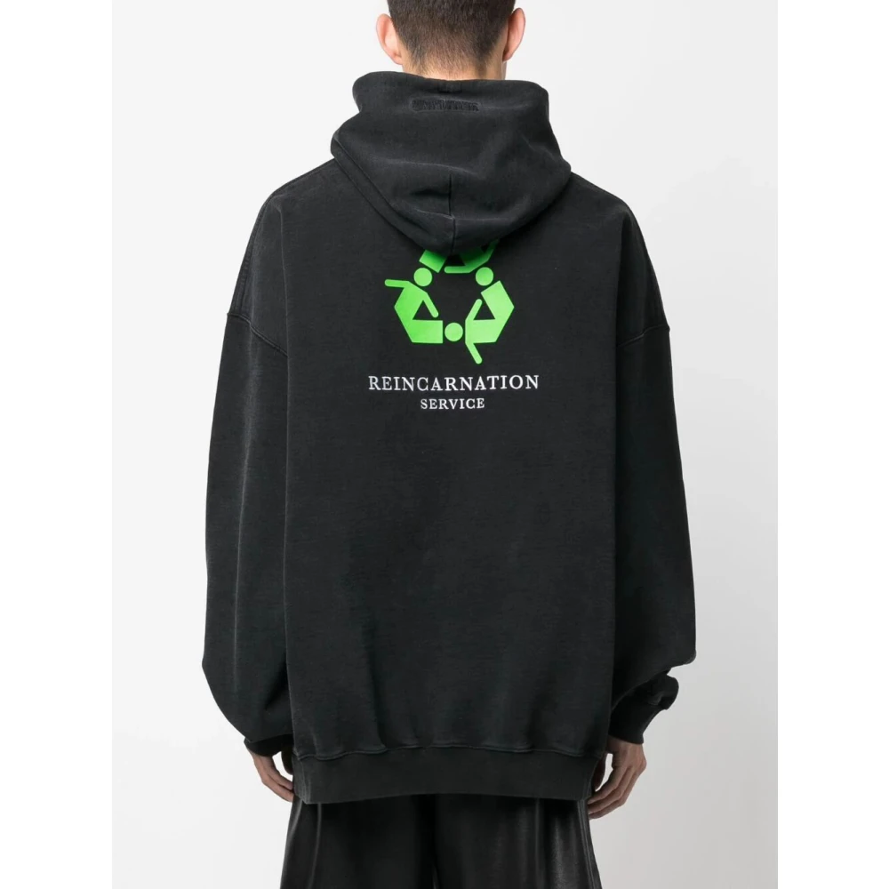 Vetements Zwarte Hoodie voor Mannen en Vrouwen Black Heren