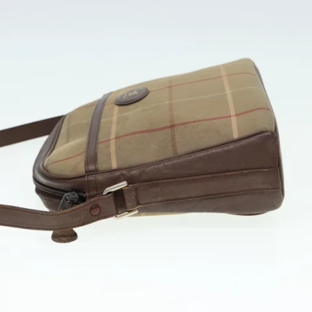 Burberry Vintage Pre-owned Canvas shoulder-bags Brown Dames