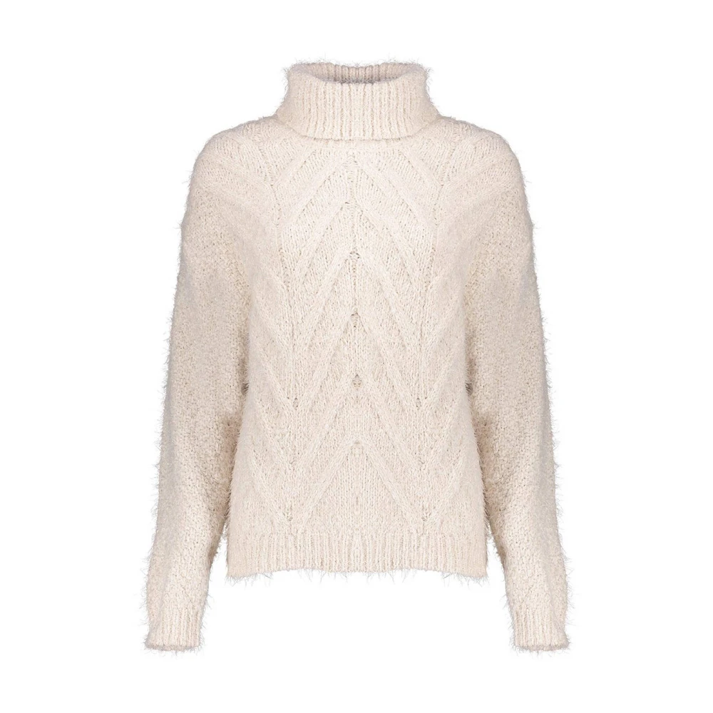 Geisha Kabelrol hals Pullover Sweater Beige Dames