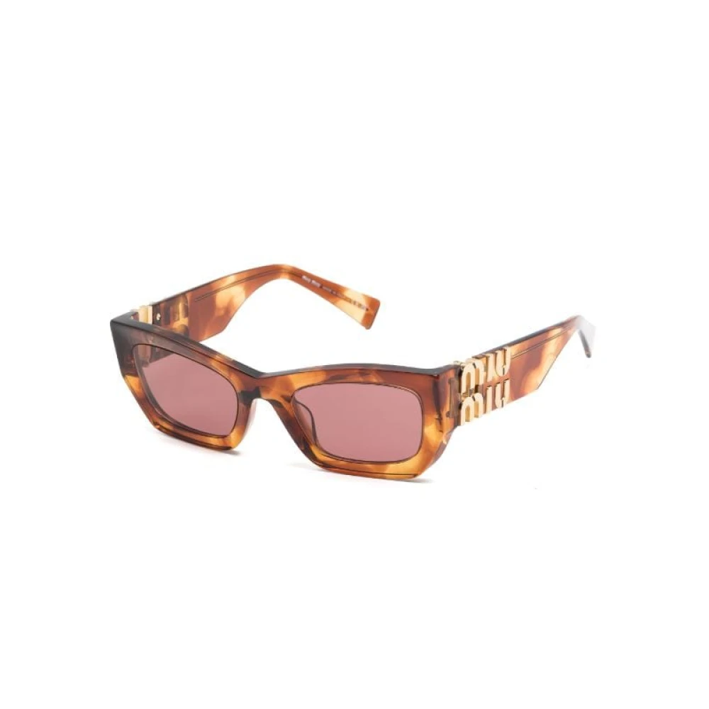 Miu Miu Women's Violet Woman Mu 09Ws 11Q08s Sunglasses Acetate Brown Squared Normal - Image 2