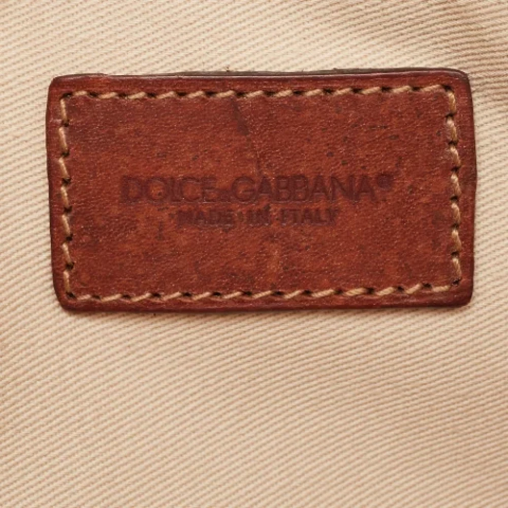 Dolce & Gabbana Pre-owned Coated canvas clutches Beige Dames