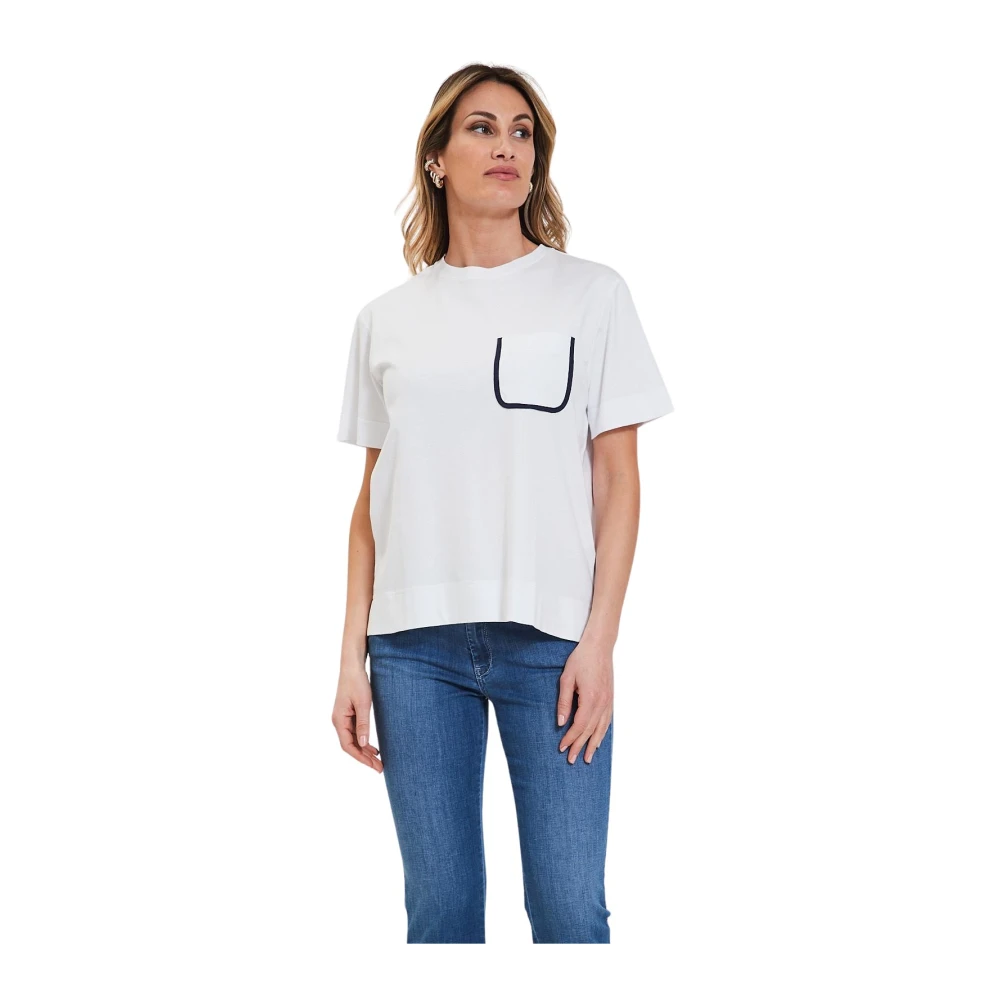 Gran Sasso T-shirt met zakje White Dames