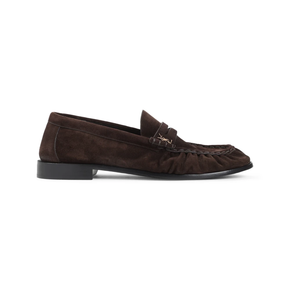 Saint Laurent Men's Brown Suede Leather Loafers