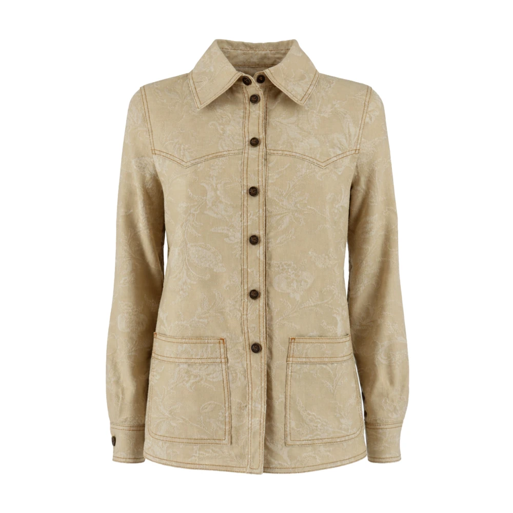 Etro Beige Light Jacket - Female - Light Jackets - Xs - Jackets