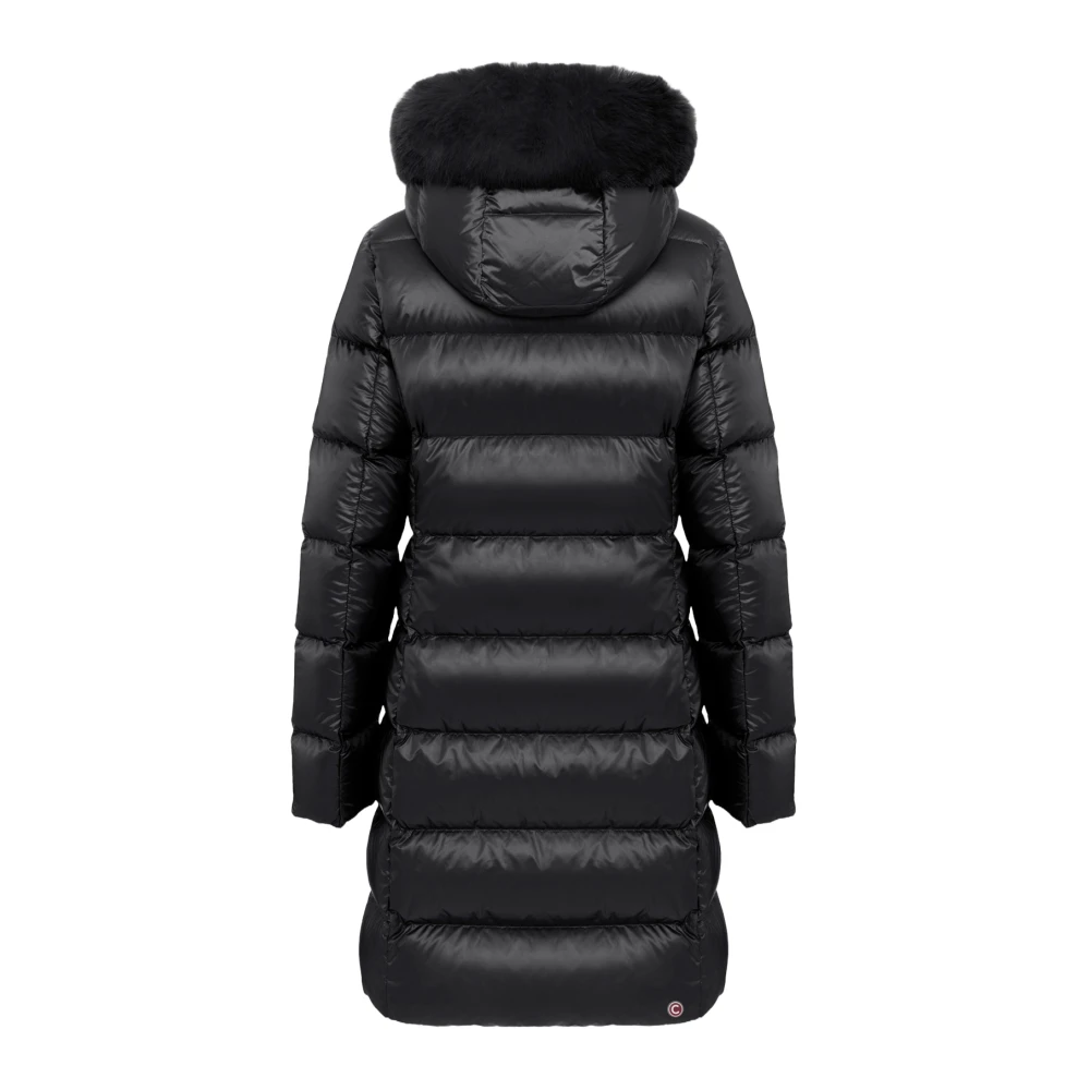 Colmar Zwarte Winterjas met Bont Capuchon Black Dames
