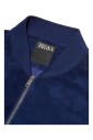 bomber-bleu-avec-bords-en-tricot