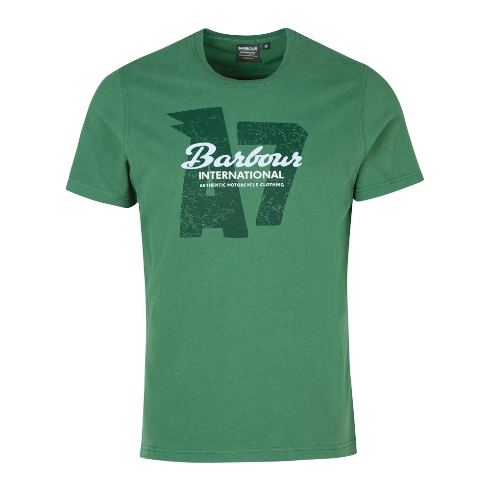 Barbour Grafische Print Racing Green T-Shirt Green Heren