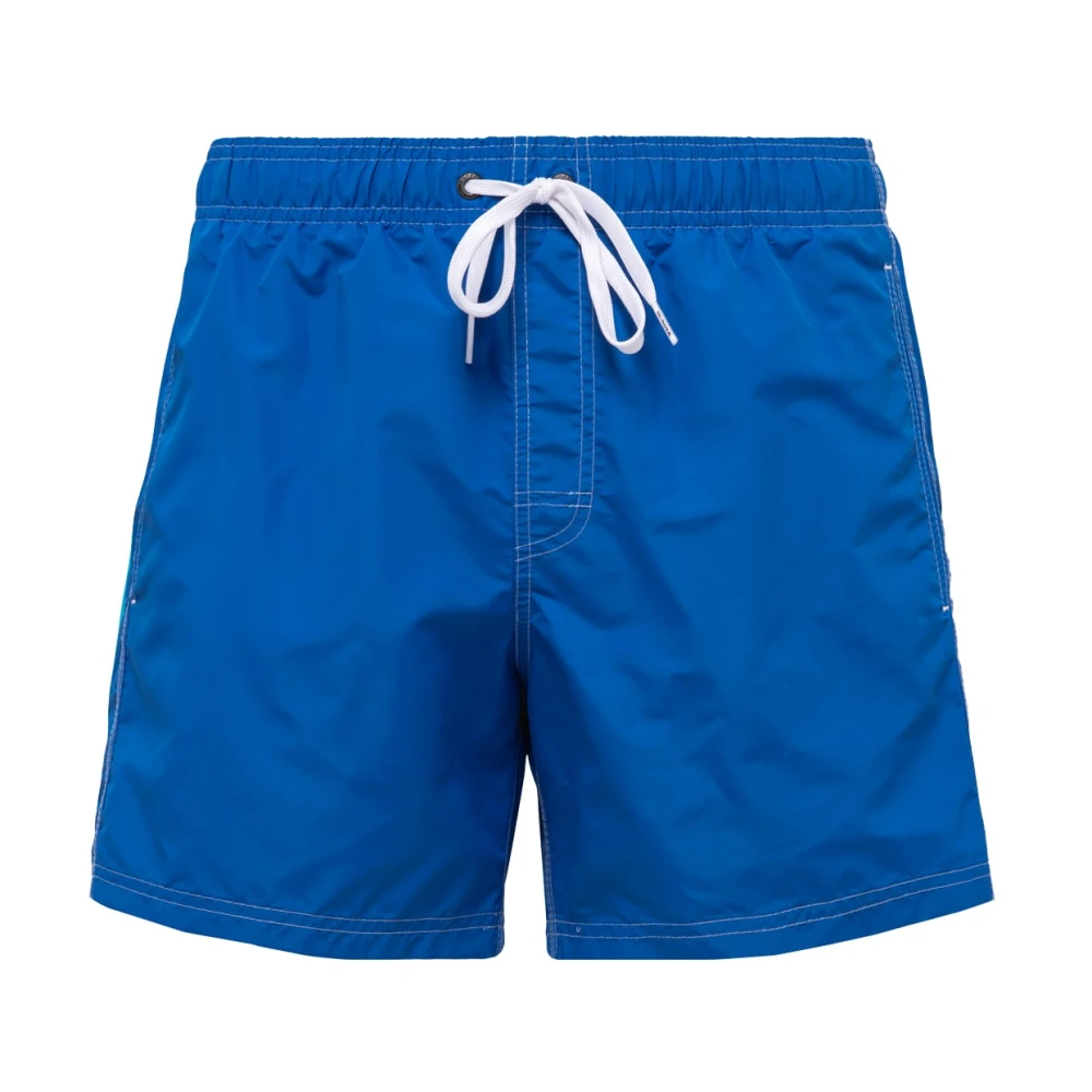 Sundek Men's Blue Beachwear,, Rainbow Swimsuit Extra Large