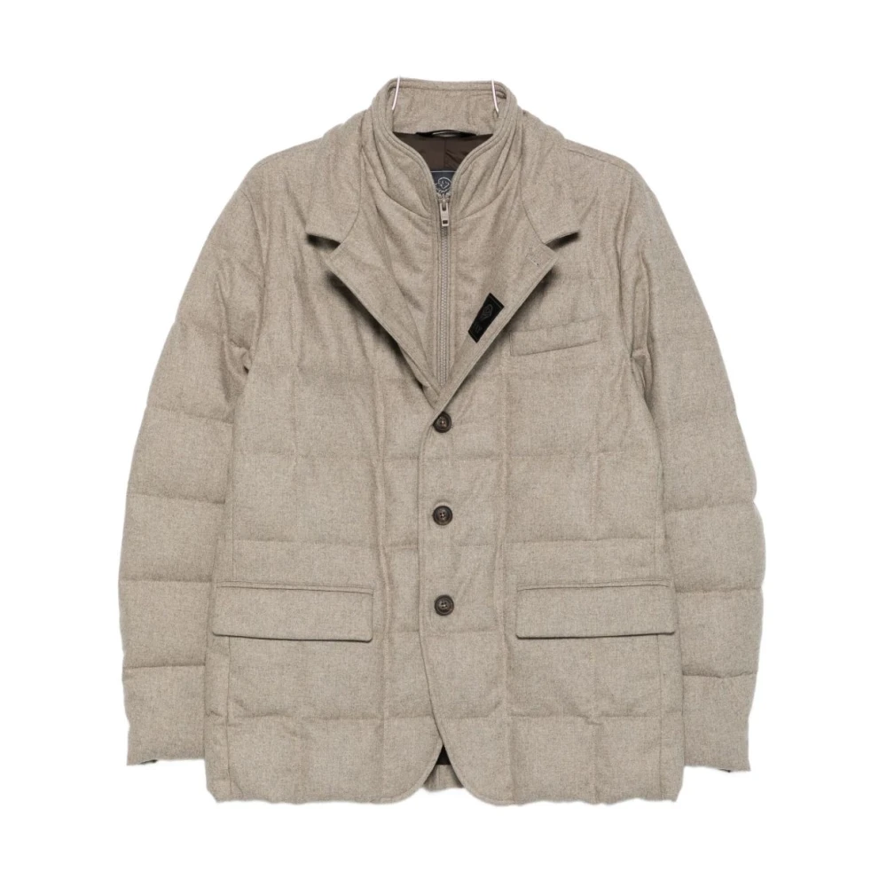 Fay Mannelijk Grijs Jassen Heren, L, Polyester, Stijlvol Buitenkleding Aw 25