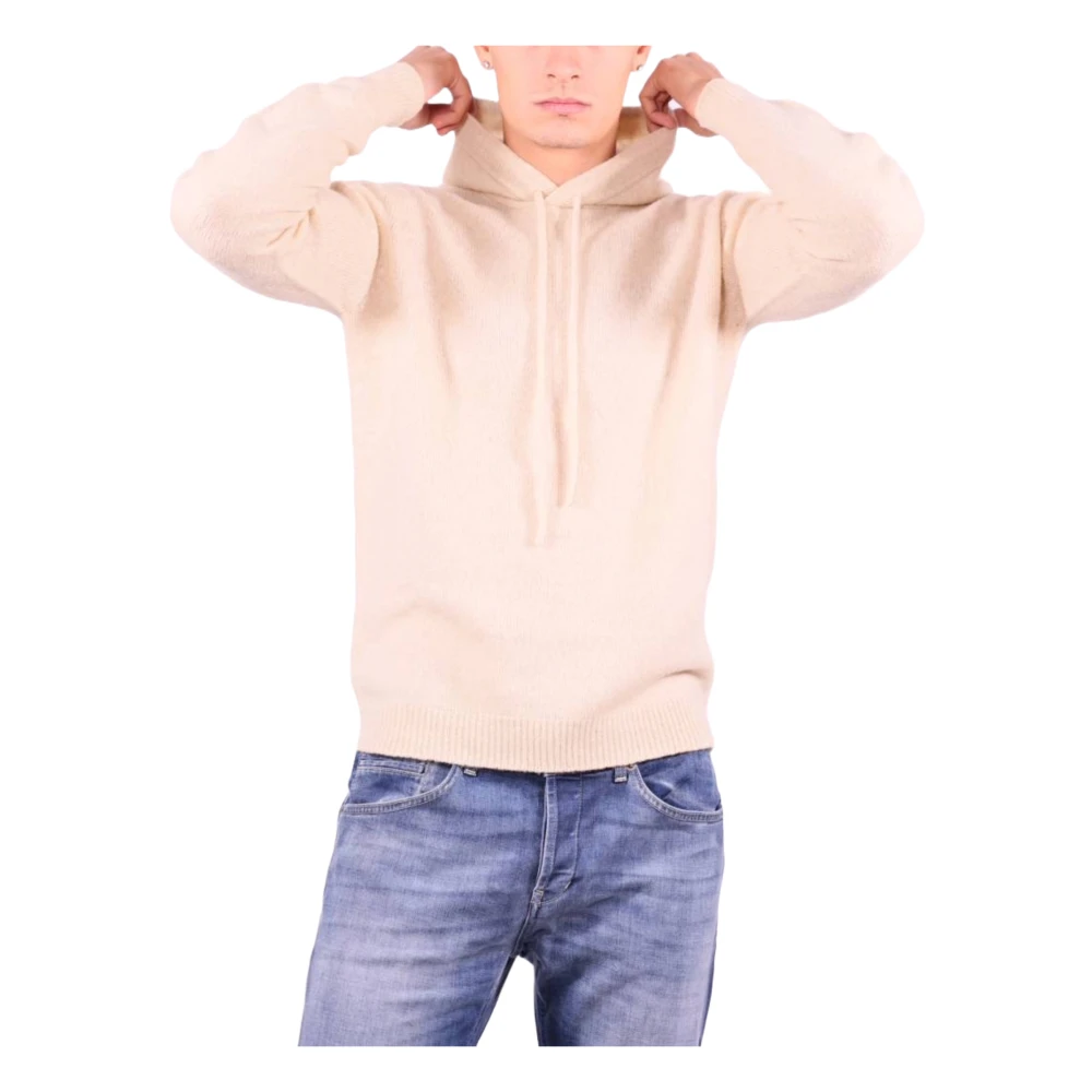 Roberto Collina Beige Trui met Wolmix Beige Heren