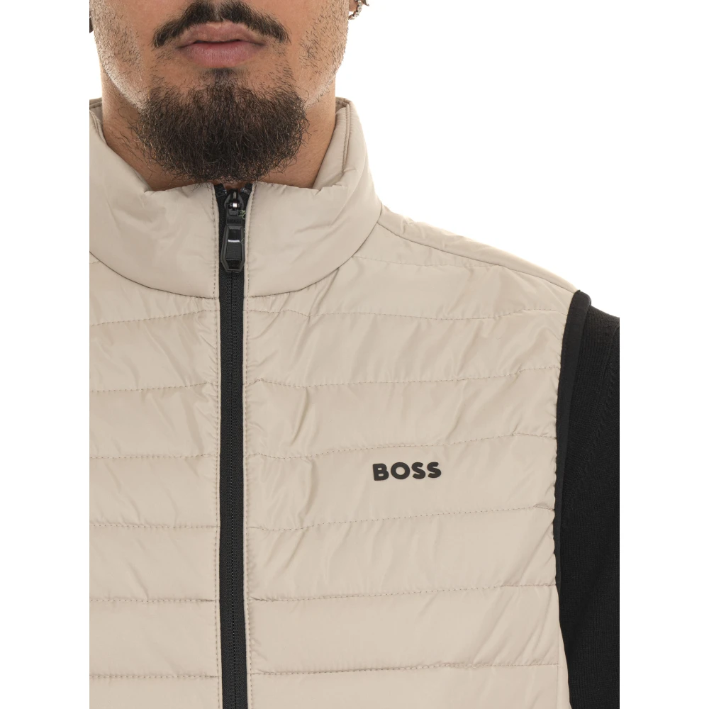 Boss Puffer Jacket Beige Heren