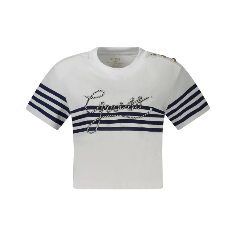 Guess Witte Katoenen Tops & T-shirt White Dames