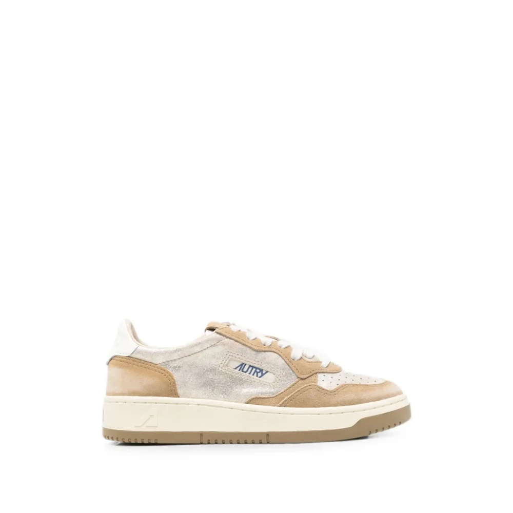 Autry Beige Sneakers, Female, 7 Uk, Medalist Low