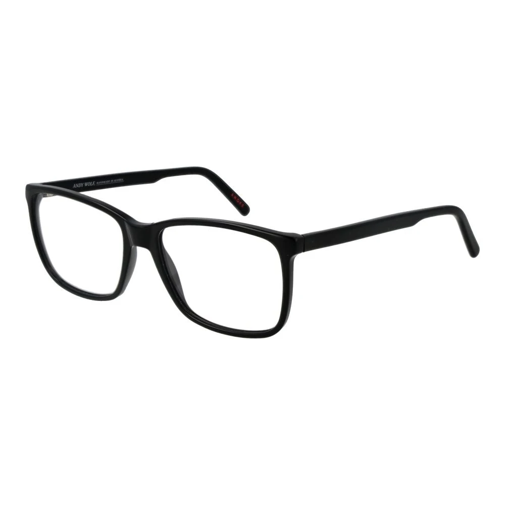 Andy Wolf Unisex Black Rectangle Optical Glasses