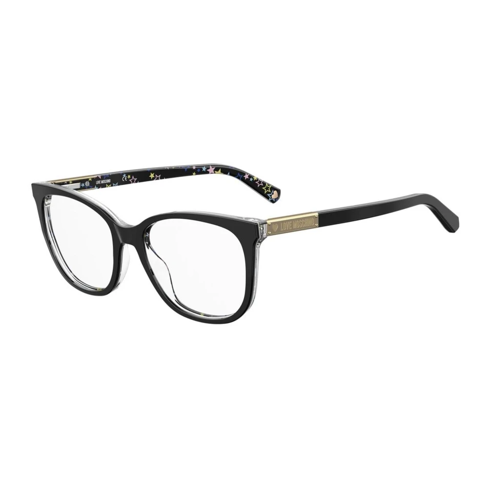 Love Moschino Zwarte Acetaat Frame Stijlvolle Bril Black Dames