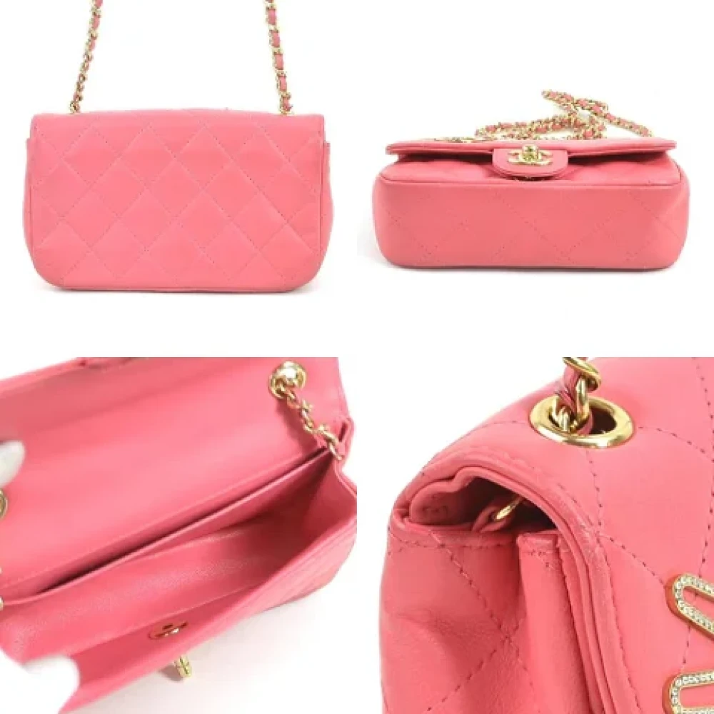 Chanel Vintage Pre-owned Leather shoulder-bags Pink Dames