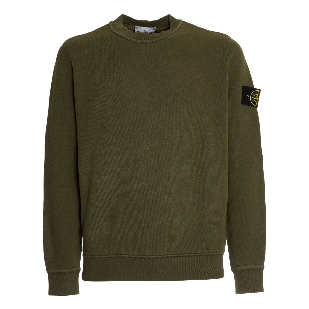 Stone Island Elegant Crew Neck Sweatshirt Verde Green Heren