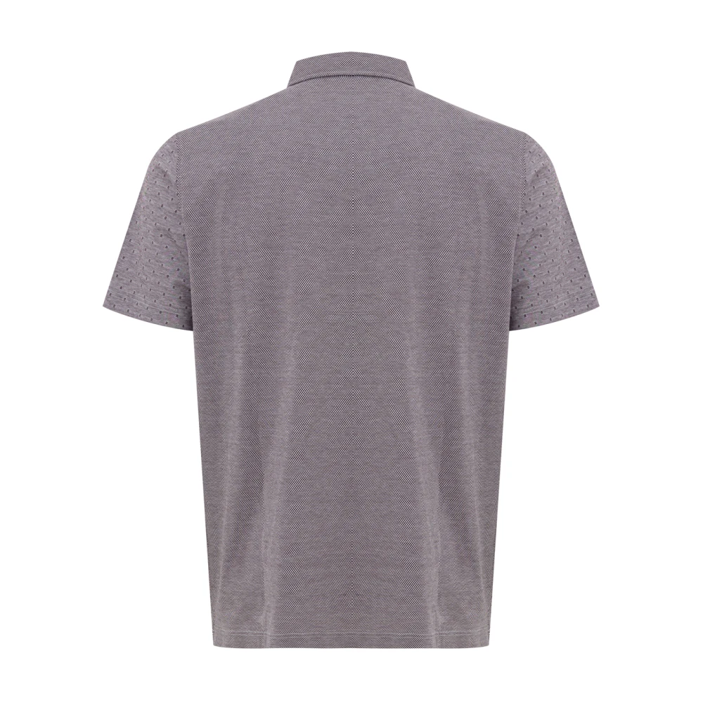 Corneliani Paarse Polo met Korte Mouwen en Zak Purple Heren