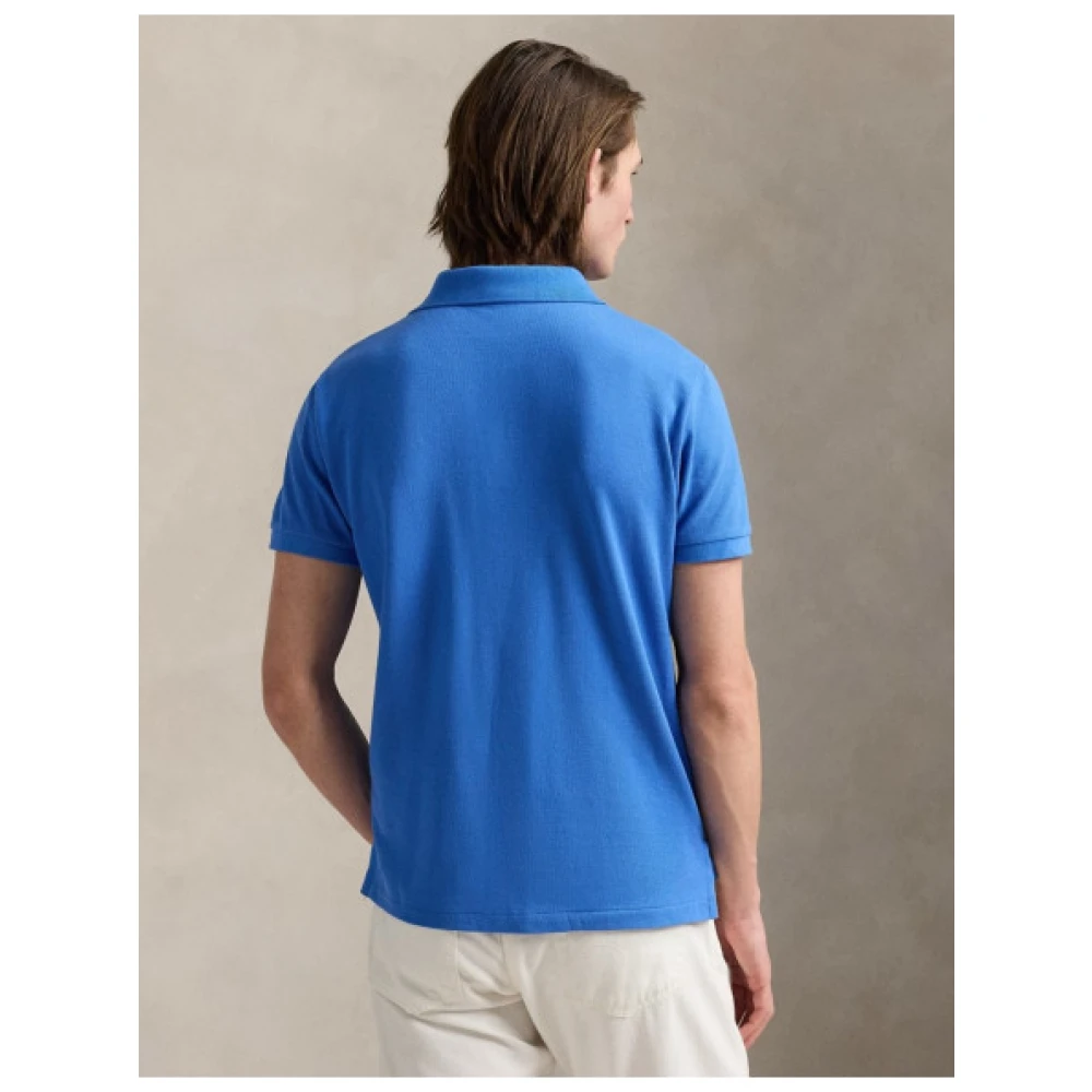 Polo Ralph Lauren Aangepaste Slim Fit Korte Mouw Polo Blue Heren