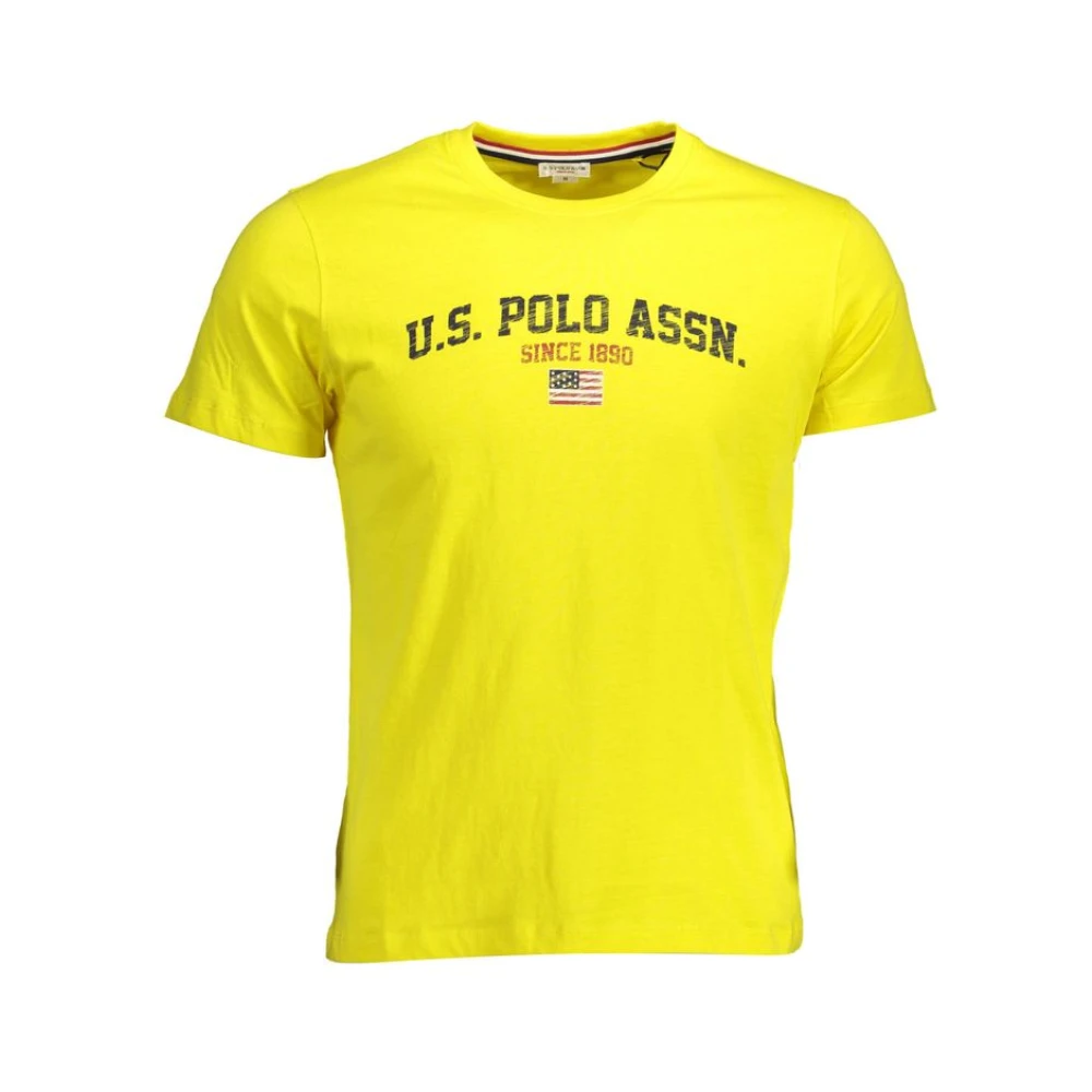 U.s. Polo Assn. Geel Katoenen Heren T-Shirt Yellow Heren