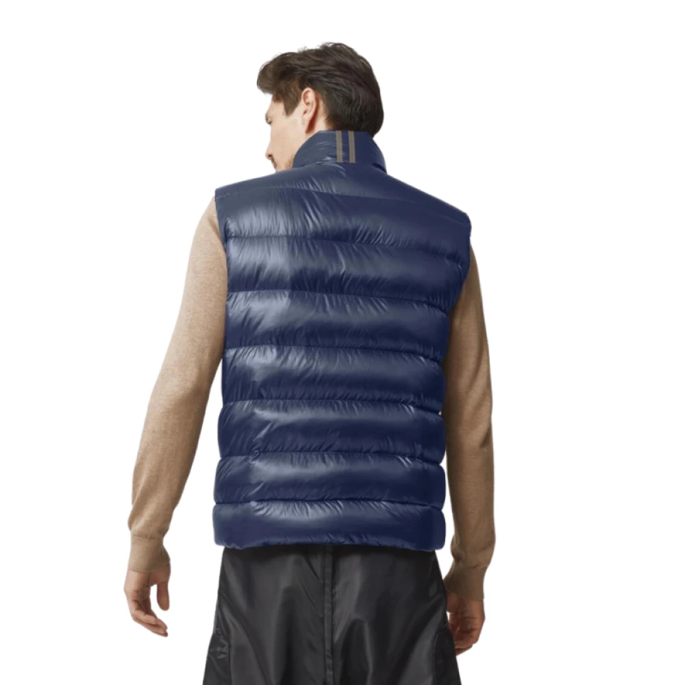 Canada Goose Marineblauwe Crofton Mouwloze Donsvest Blue Heren
